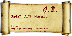 Györök Margit névjegykártya