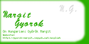 margit gyorok business card