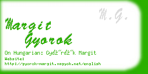 margit gyorok business card